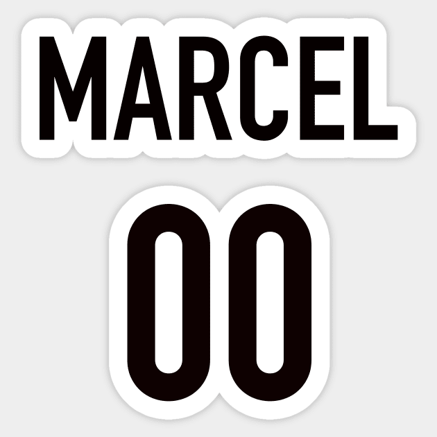 Marcel Jersey Sticker by Meet Us At Molly's